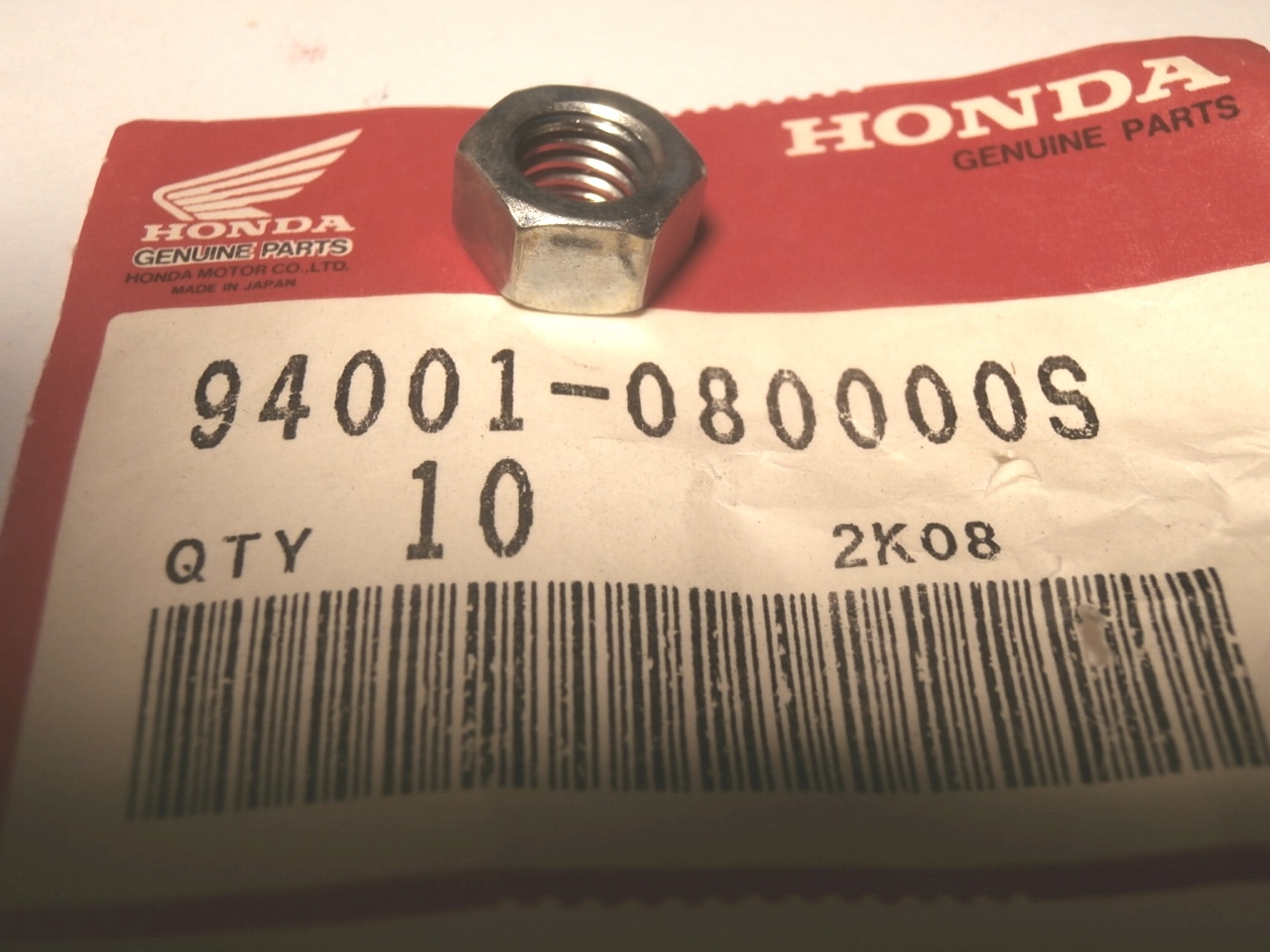 Mutter 8 mm, Standardartikel von HONDA,94001080000S