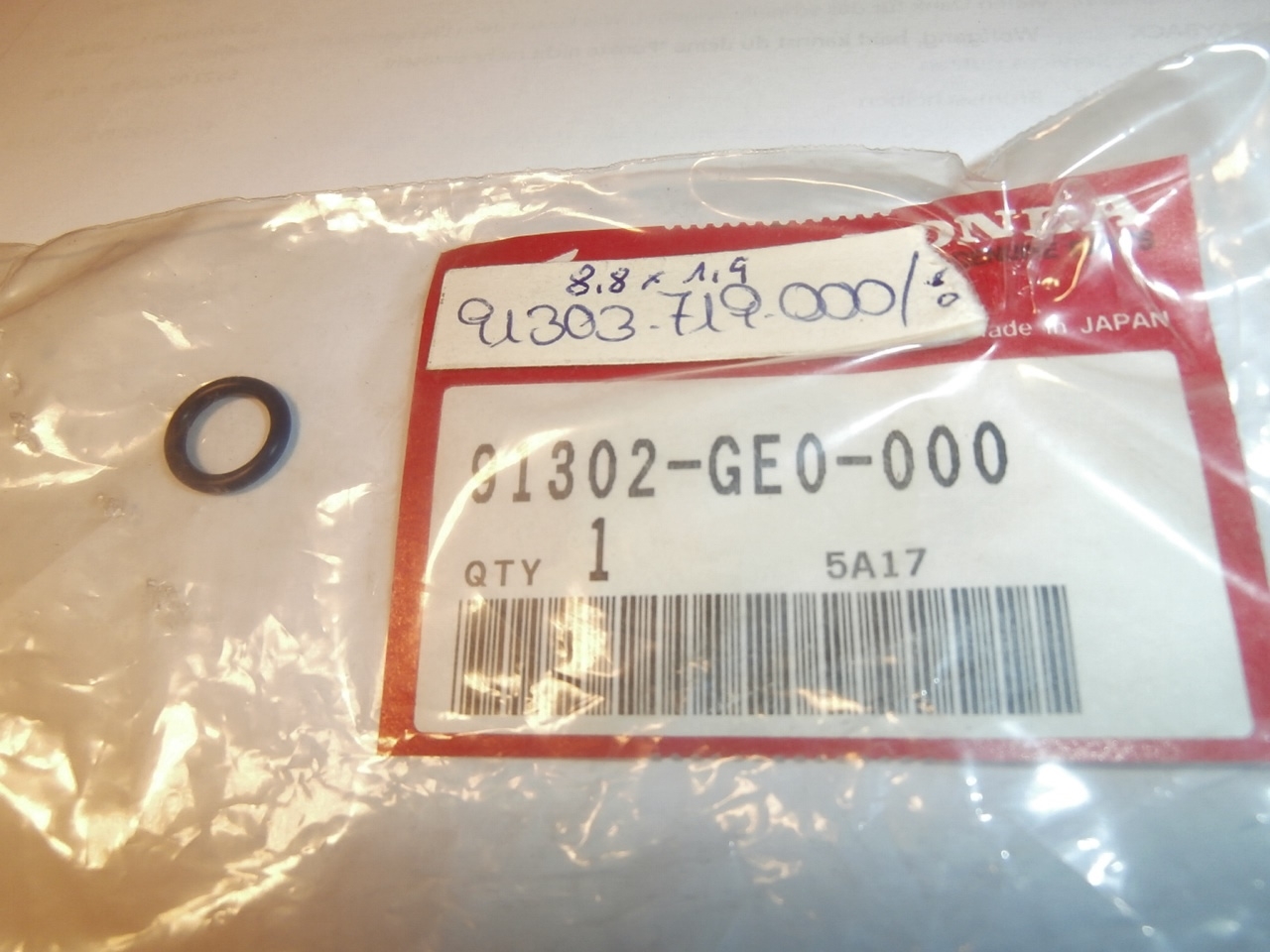 O-Ring 8,8 x 1,9 ,91302GE0000