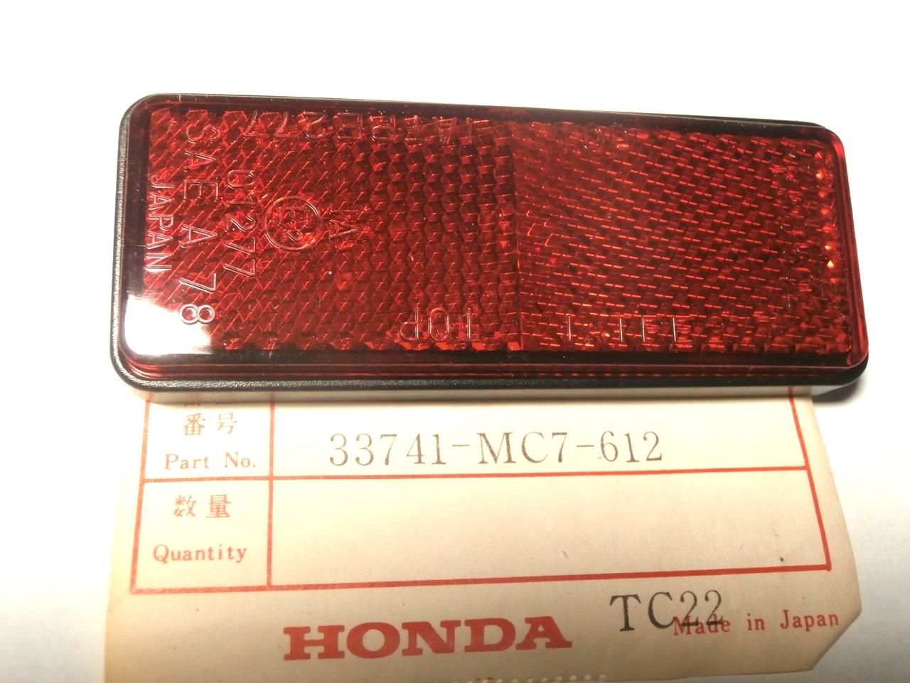 Rückstrahler CB,CBX,CBR,GB,MTX,NX,XRV,ST,33741MC7612