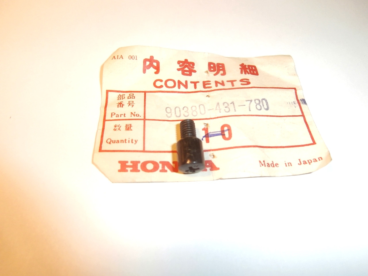 CB650, 750, 900,1100, Befestigungsschraube Blinker 5 x 8,90380431780