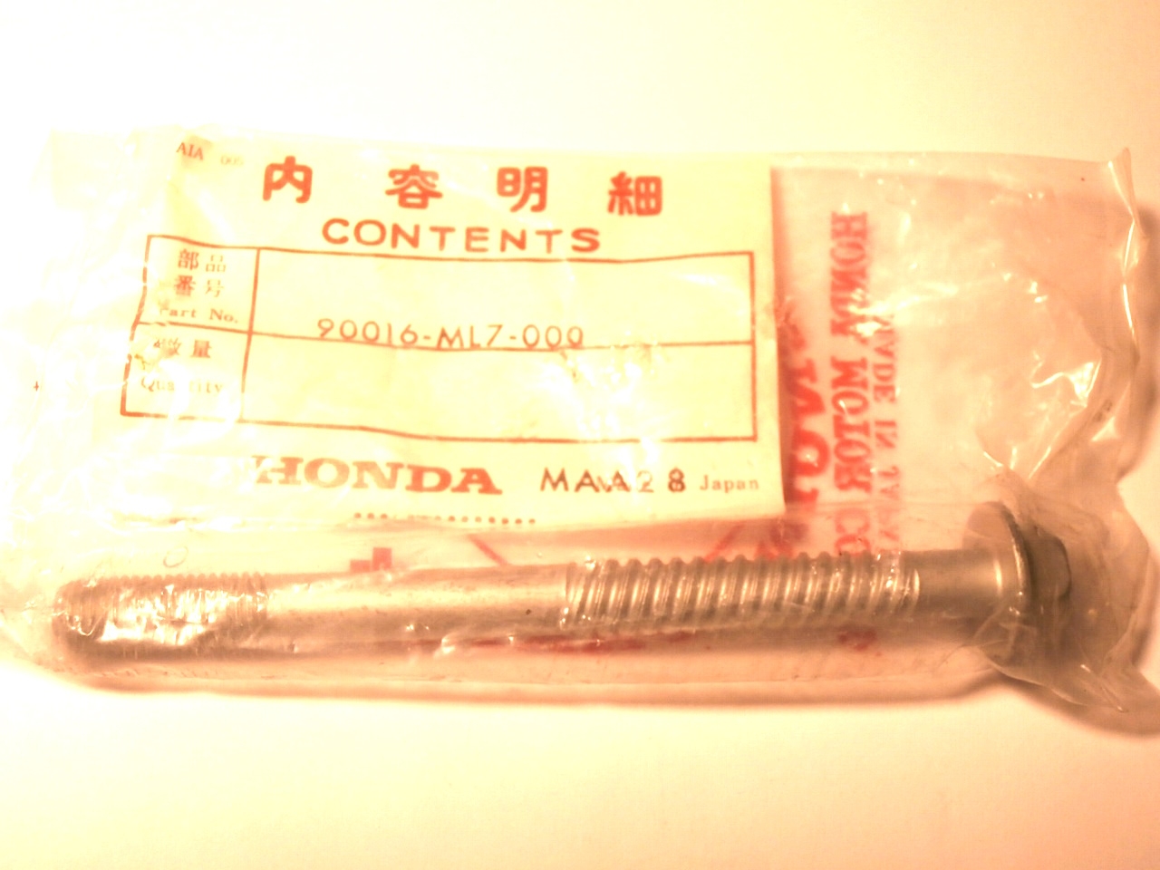 UBS Bundschraube 9 x 108 für Motorgehäuse VF750C,VFR750F,VFR750R,90016ML7000